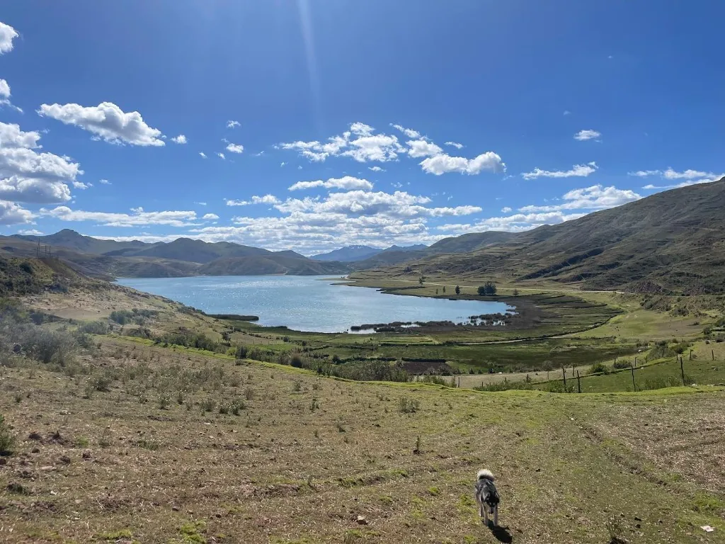 Lake on the Four Lakes circuit on the Cusco high plateau