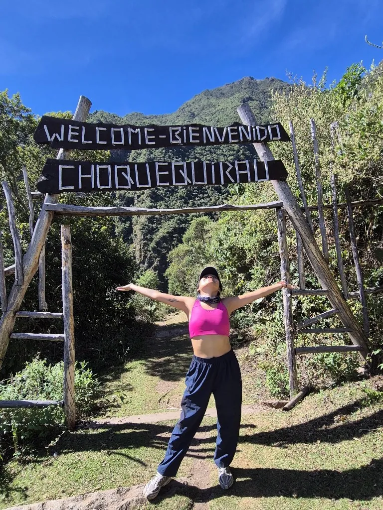 Welcome arch to the Choquequirao sanctuary on the hike