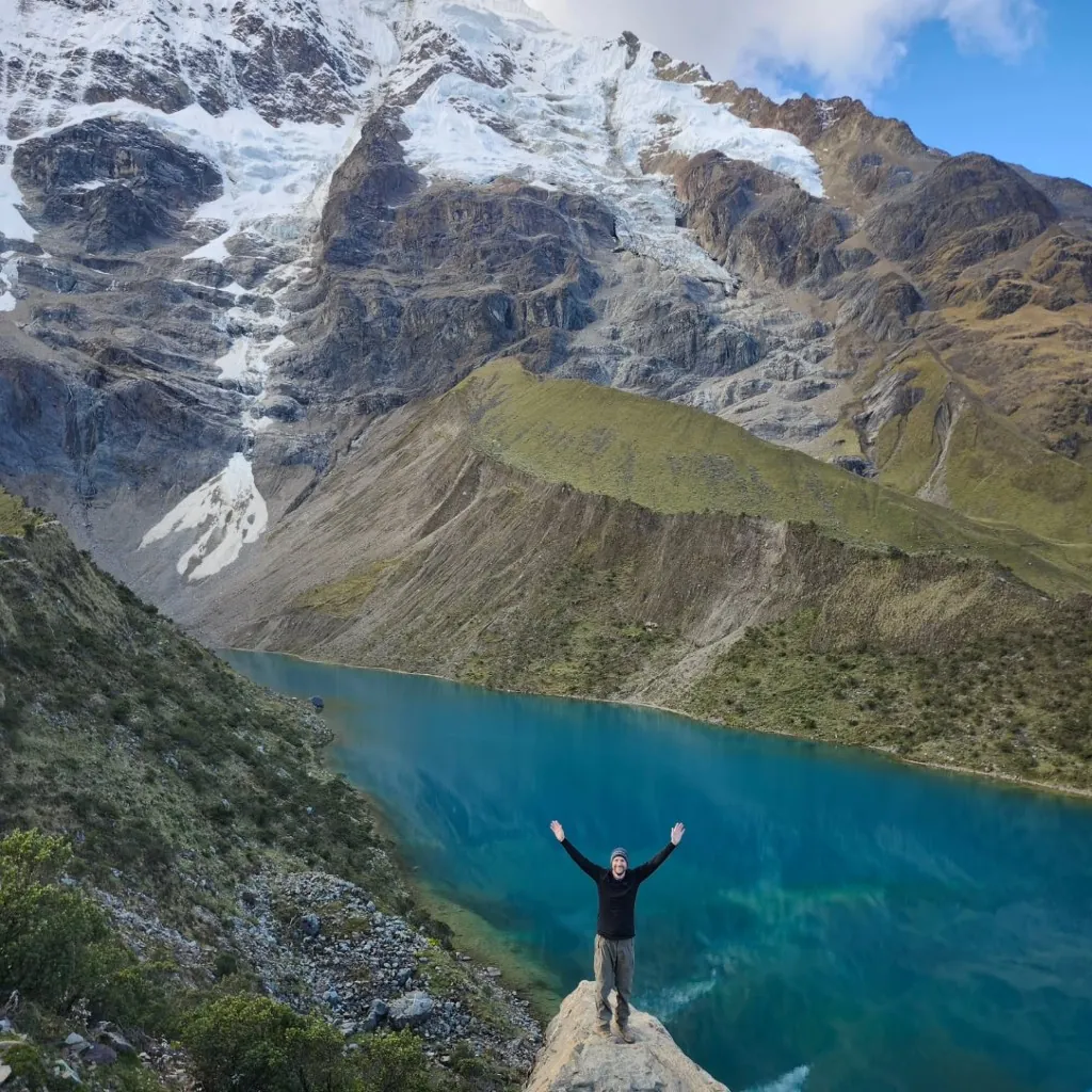 Viewpoint over Humantay Lake in the Vilcabamba range