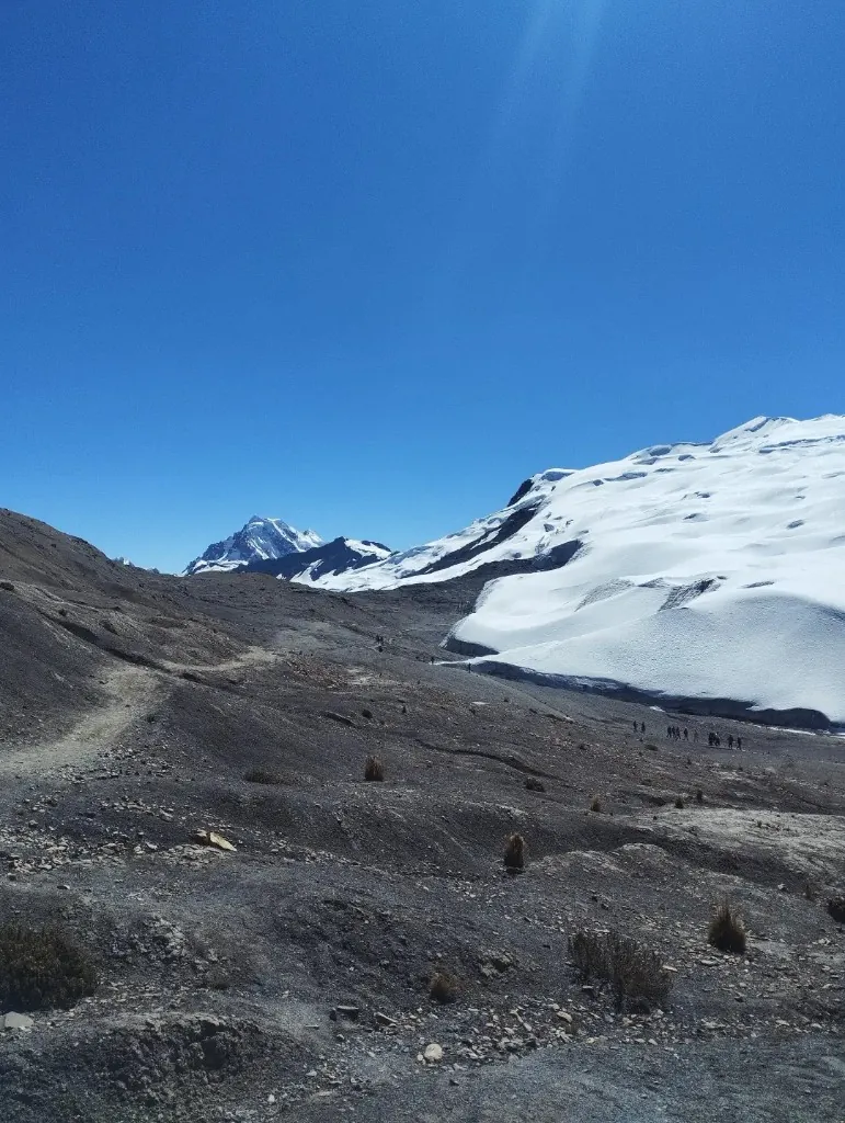 Snow cap of Nevado Quelccaya in the Vilcanota range